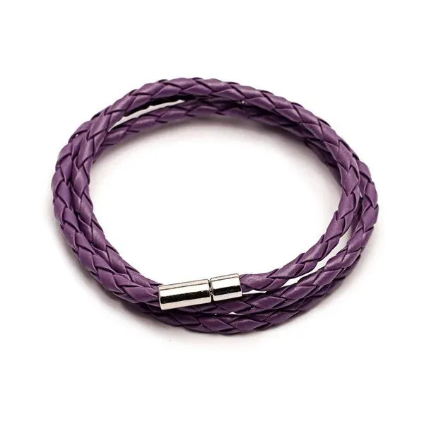 Colorful Fashion PU Braided Leather Bracelet - Vegan leather - Imported