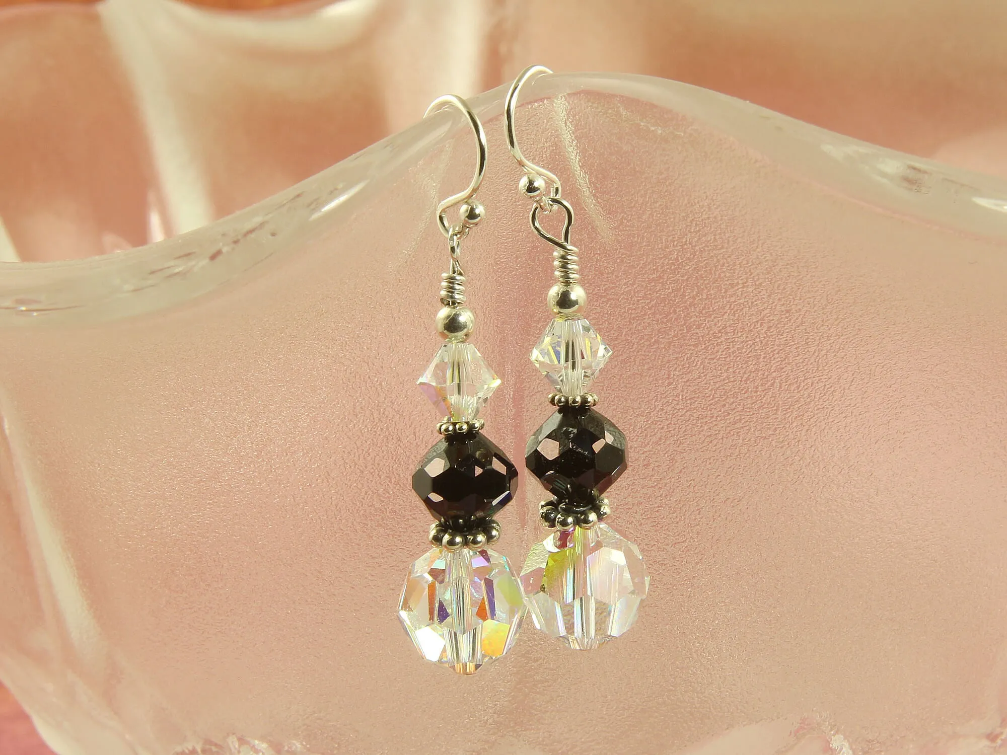 Cosmic Crystal Drop Beaded Earrings