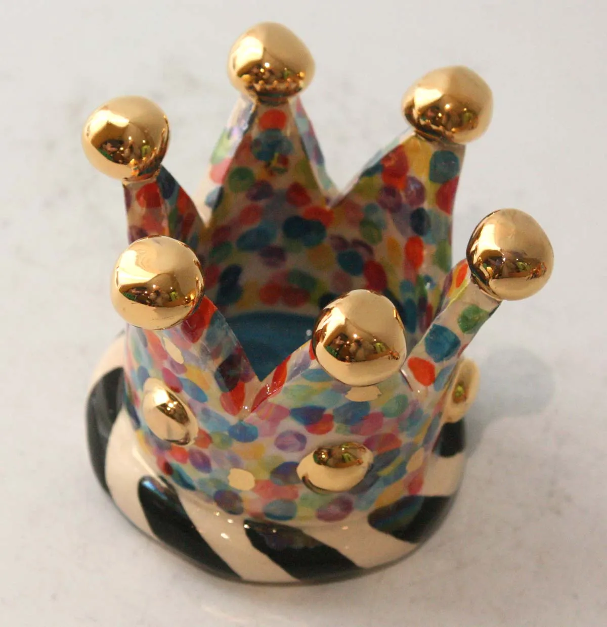 Crown Candleholder in Confetti