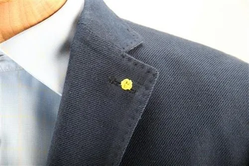 Crown Lapel Pin - Bishop Blue with Huckleberry Yellow