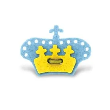 Crown Lapel Pin - Bishop Blue with Huckleberry Yellow