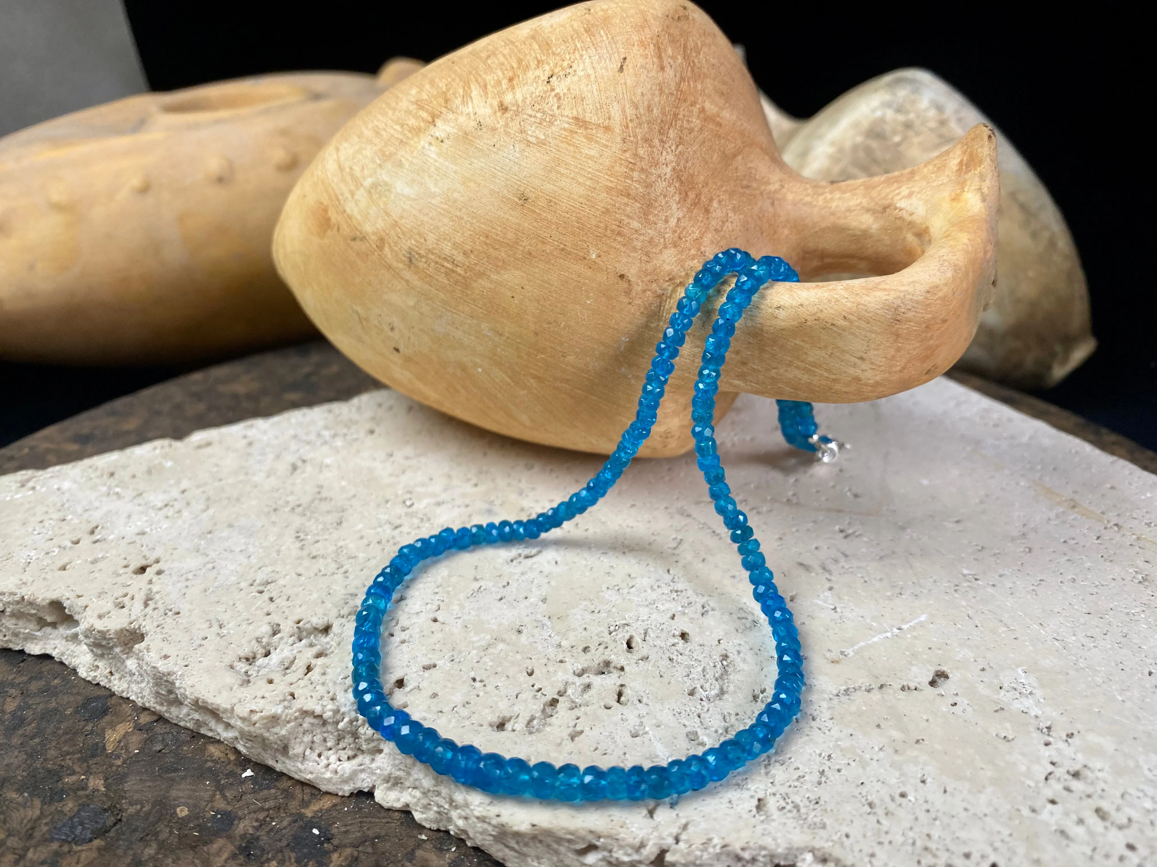 Dark Blue Apatite Necklace