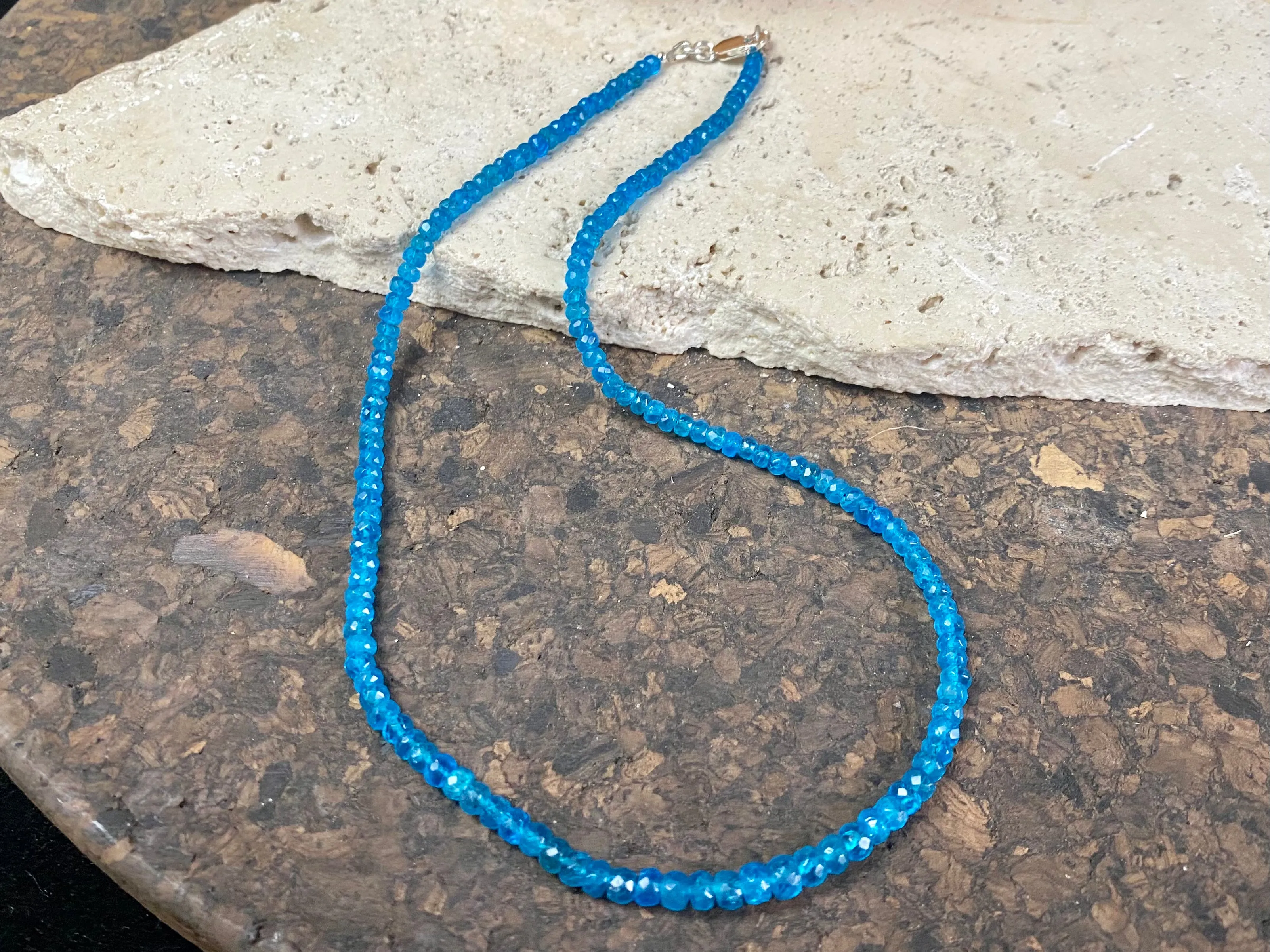 Dark Blue Apatite Necklace