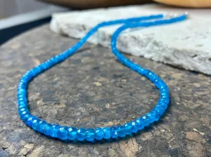 Dark Blue Apatite Necklace