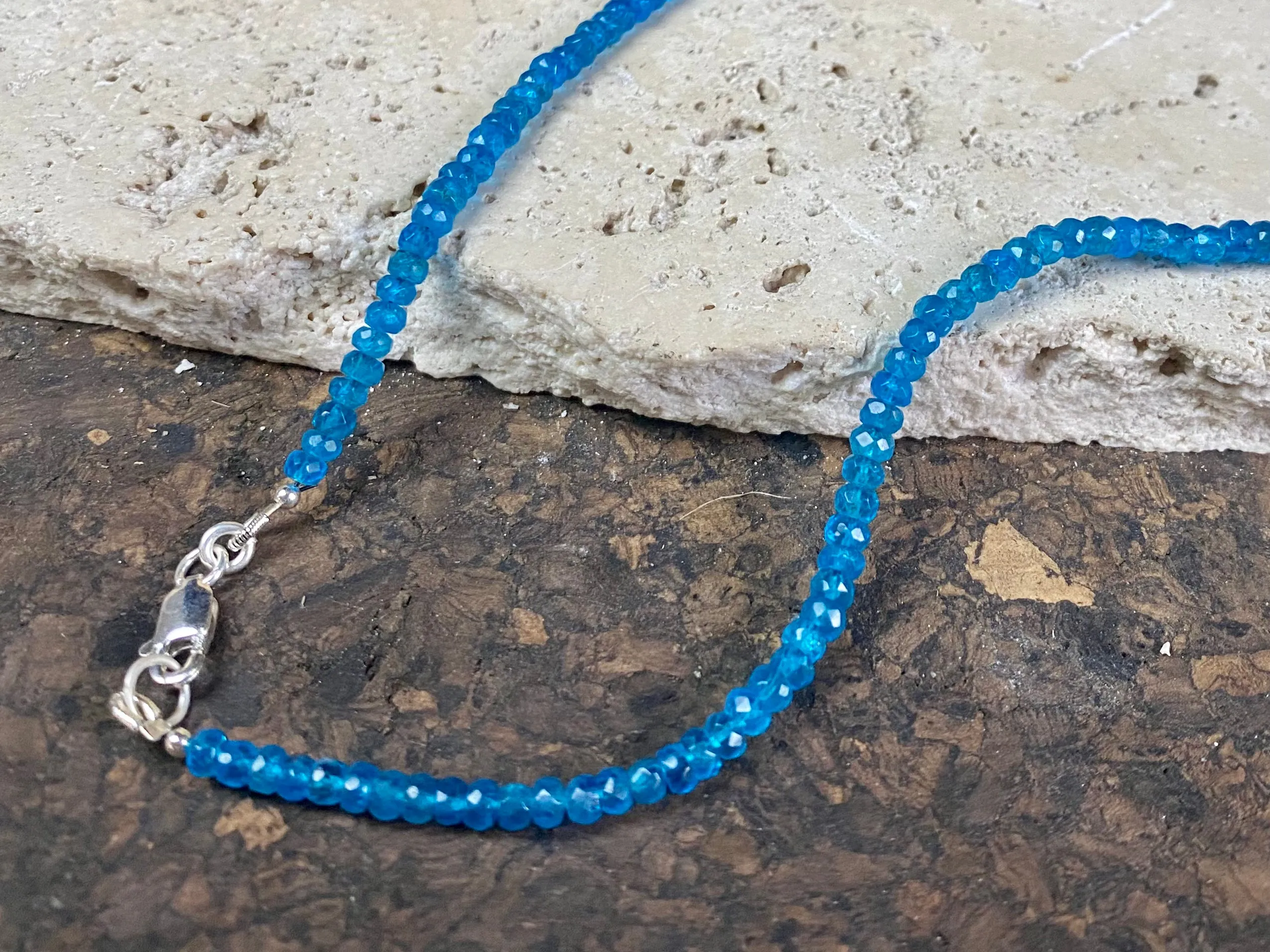 Dark Blue Apatite Necklace