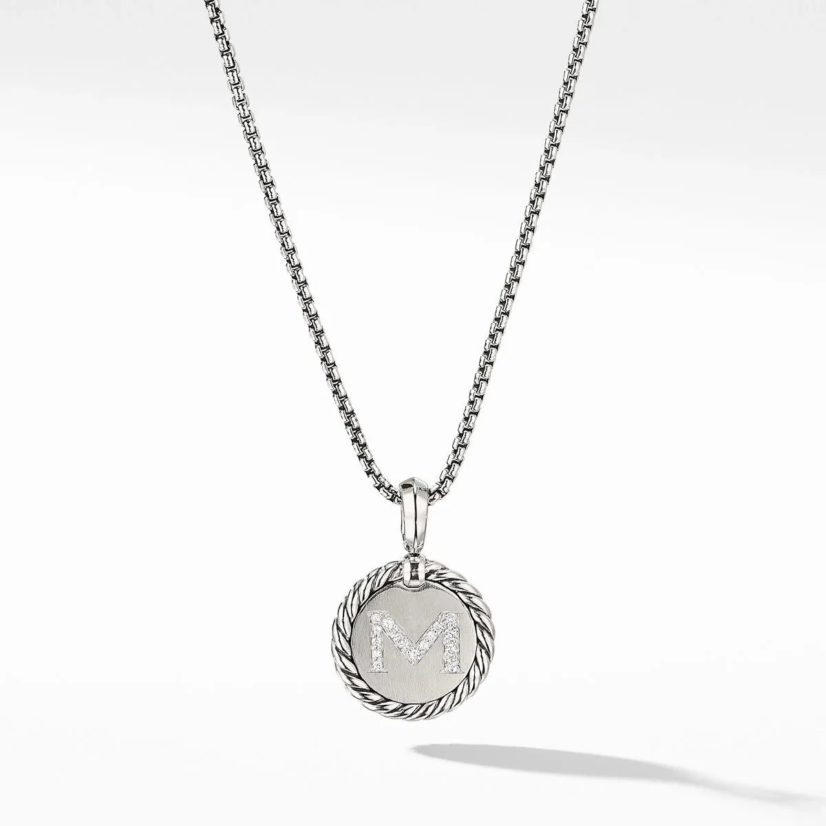 David Yurman Initial 'M' Pendant Necklace