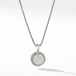 David Yurman Initial 'M' Pendant Necklace