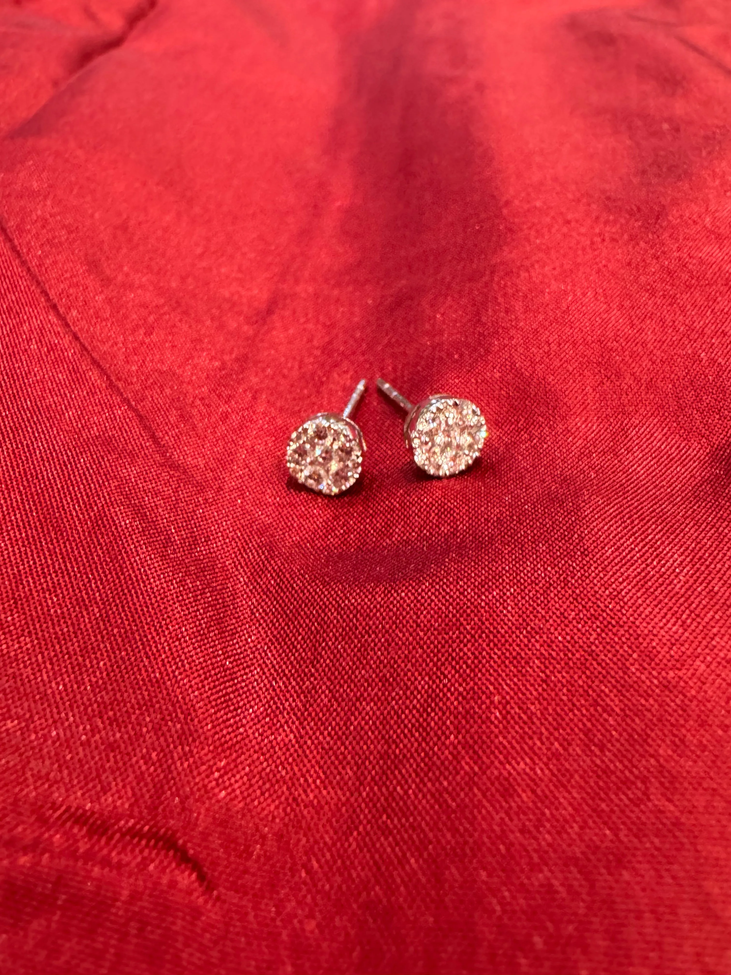 Diamond Custer Post Earrings