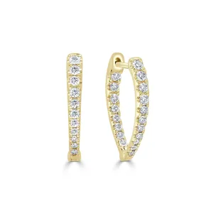 Diamond Point Hoop Earrings