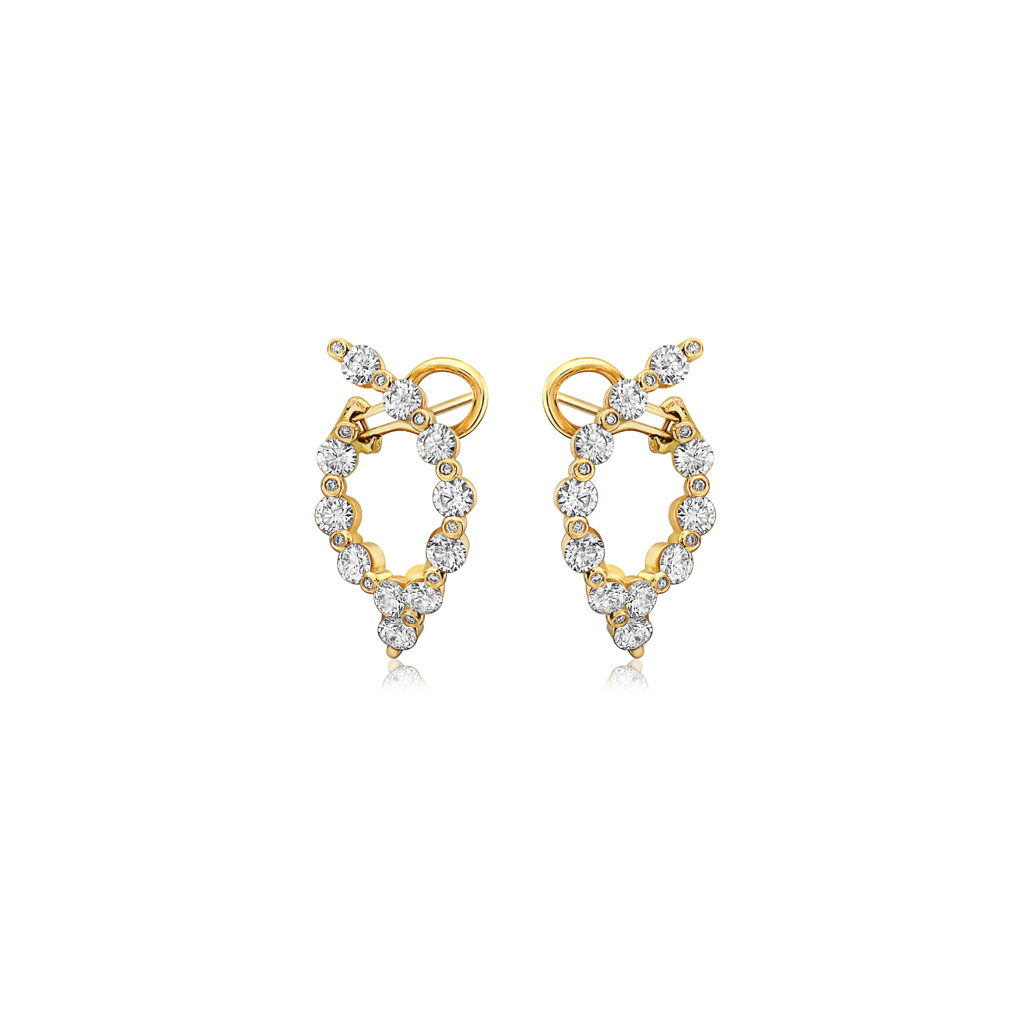 Diamond Wishbone Classic Hoop Earring