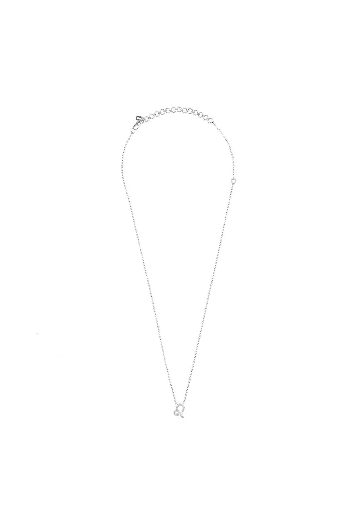 Diamond Zodiac Silver Necklace Leo