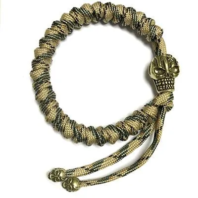 Dope Boy Nylon Braided Rope Skull Bracelet