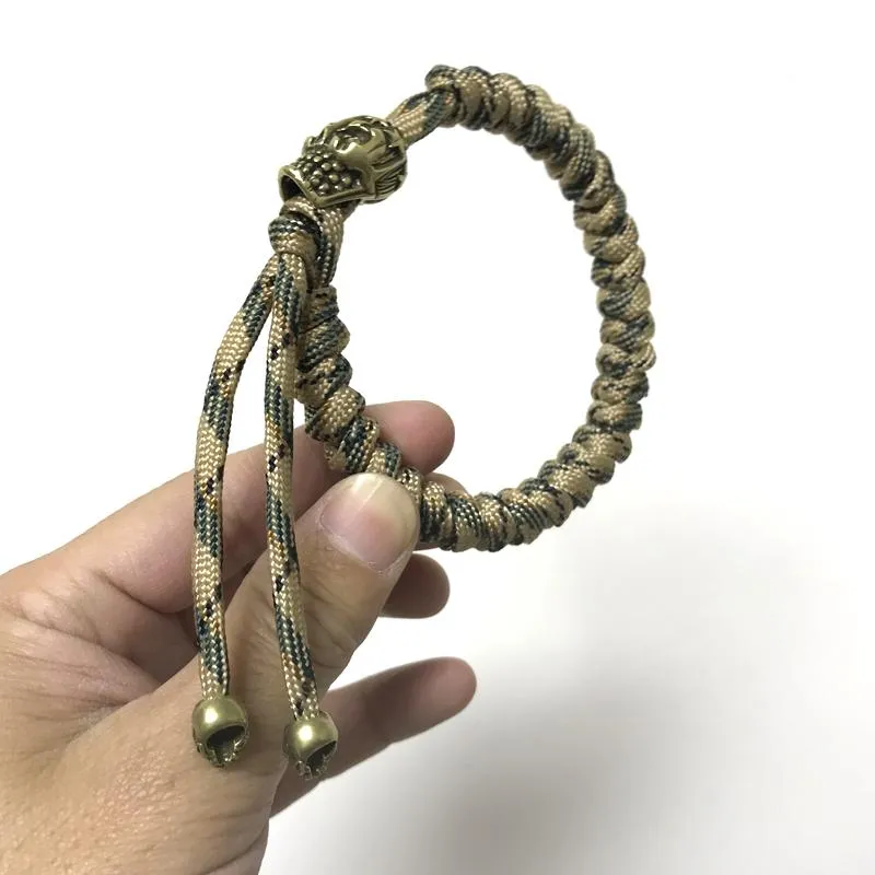 Dope Boy Nylon Braided Rope Skull Bracelet