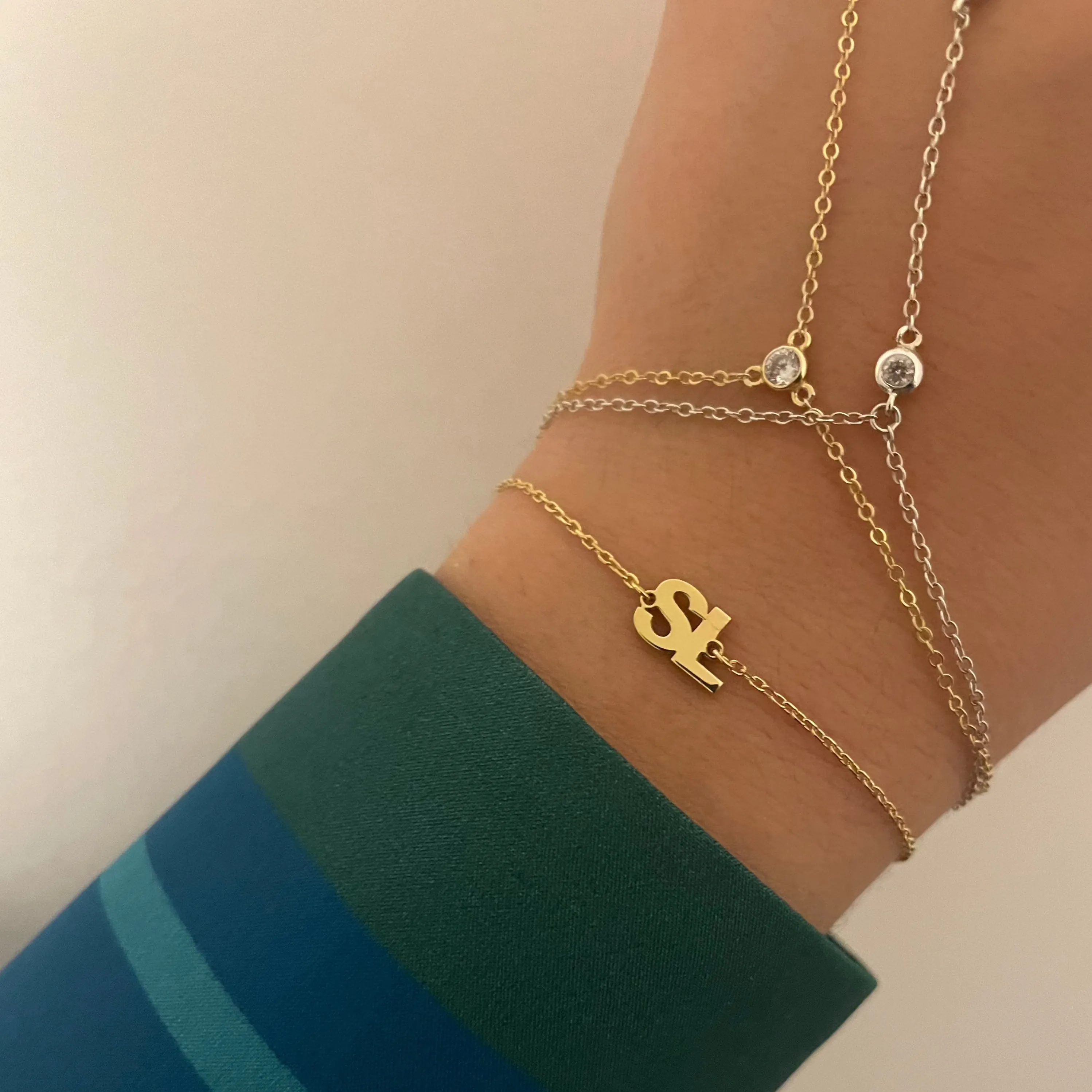 Double Initial Bracelet