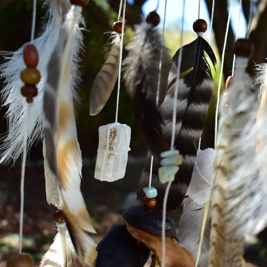 Dreamcatcher Crystal Mindfulness art mobile Anxiety gifts Home clearing protection
