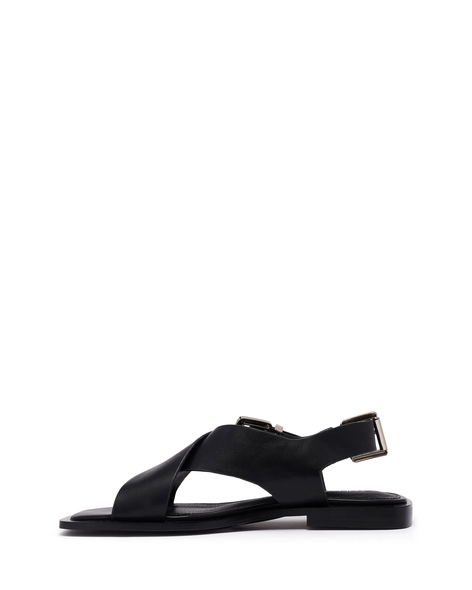 Easy Slingback Flat Black Smooth