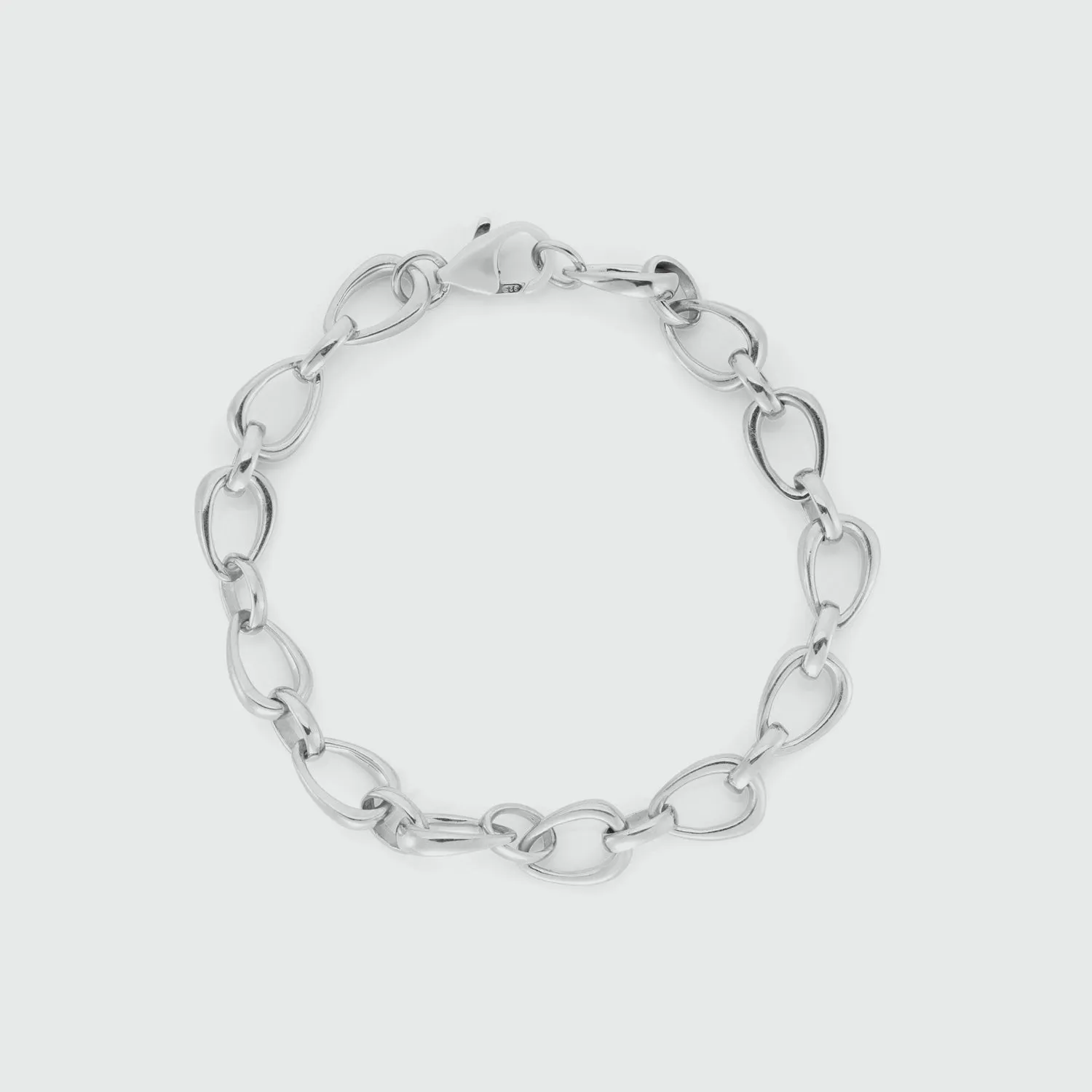 Egerton Sterling Silver Raindrop Link Bracelet