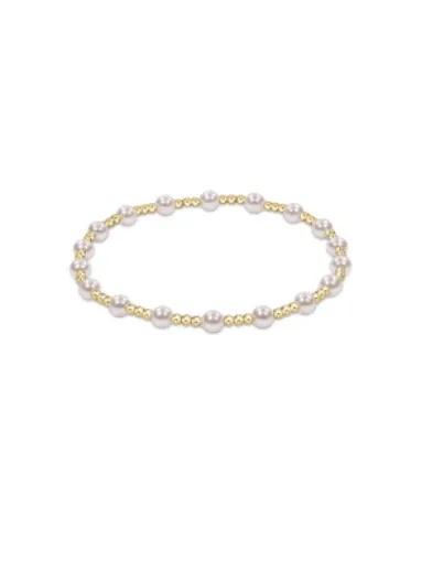 Enewton Classic Sincerity Pattern 4mm Bead Bracelet - Pearl