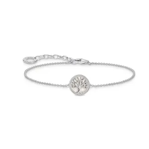 Essentials Sterling Silver Tree Of Love Enamel Bracelet A2160-007-21-L19V