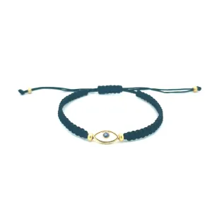 Evil Eye Iolite Braided Bracelet