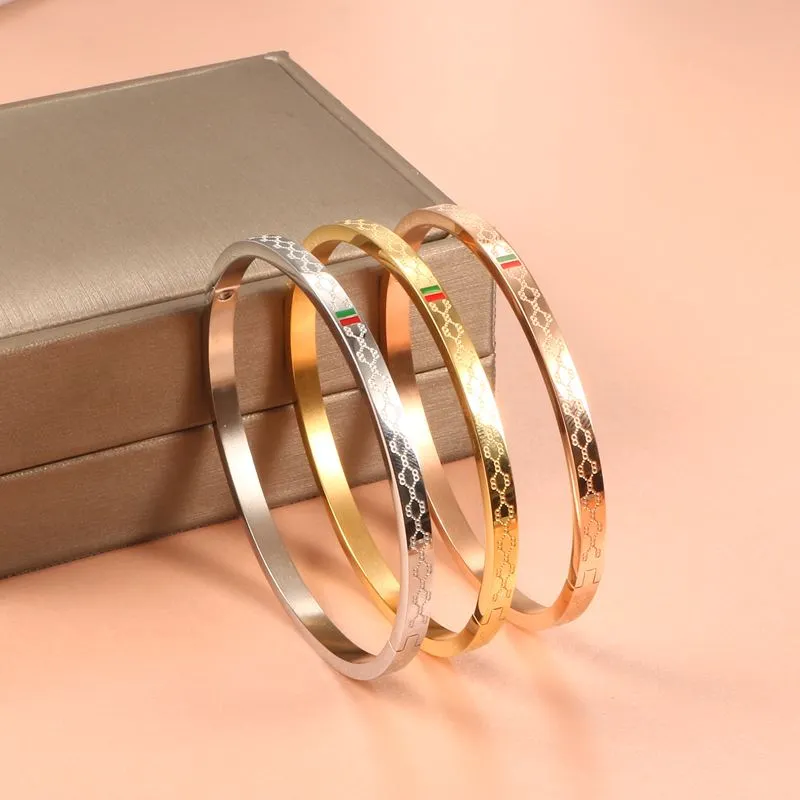 Fashion Love Bangles Female Gold Plating Bracelet