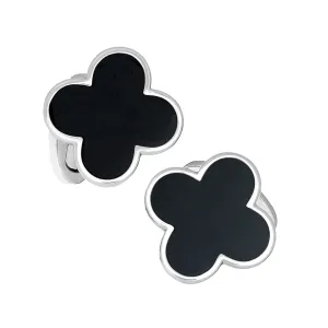 Four Leaf Clover (assorted colors) Sterling Cufflinks