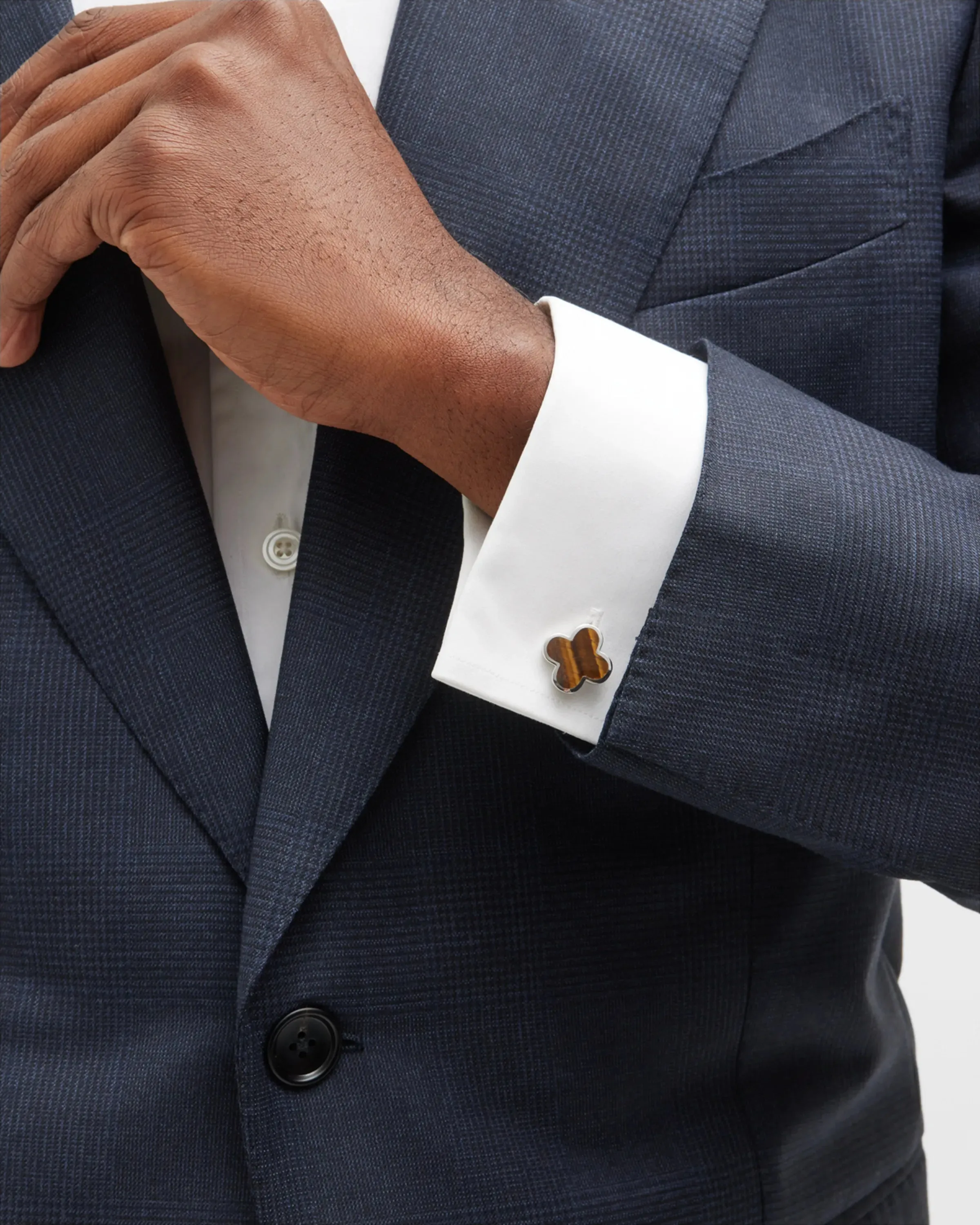 Four Leaf Clover Sterling Silver Cufflinks