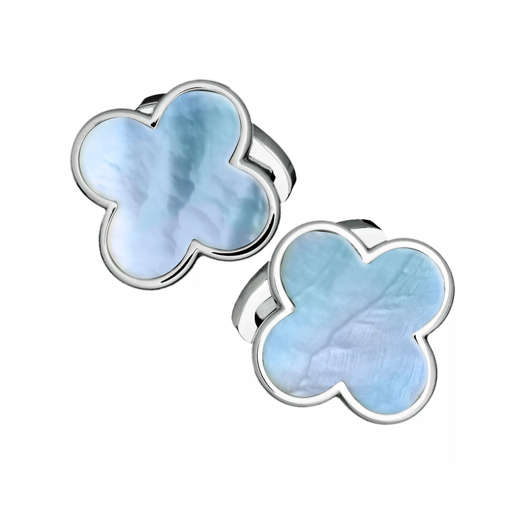 Four Leaf Clover Sterling Silver Cufflinks