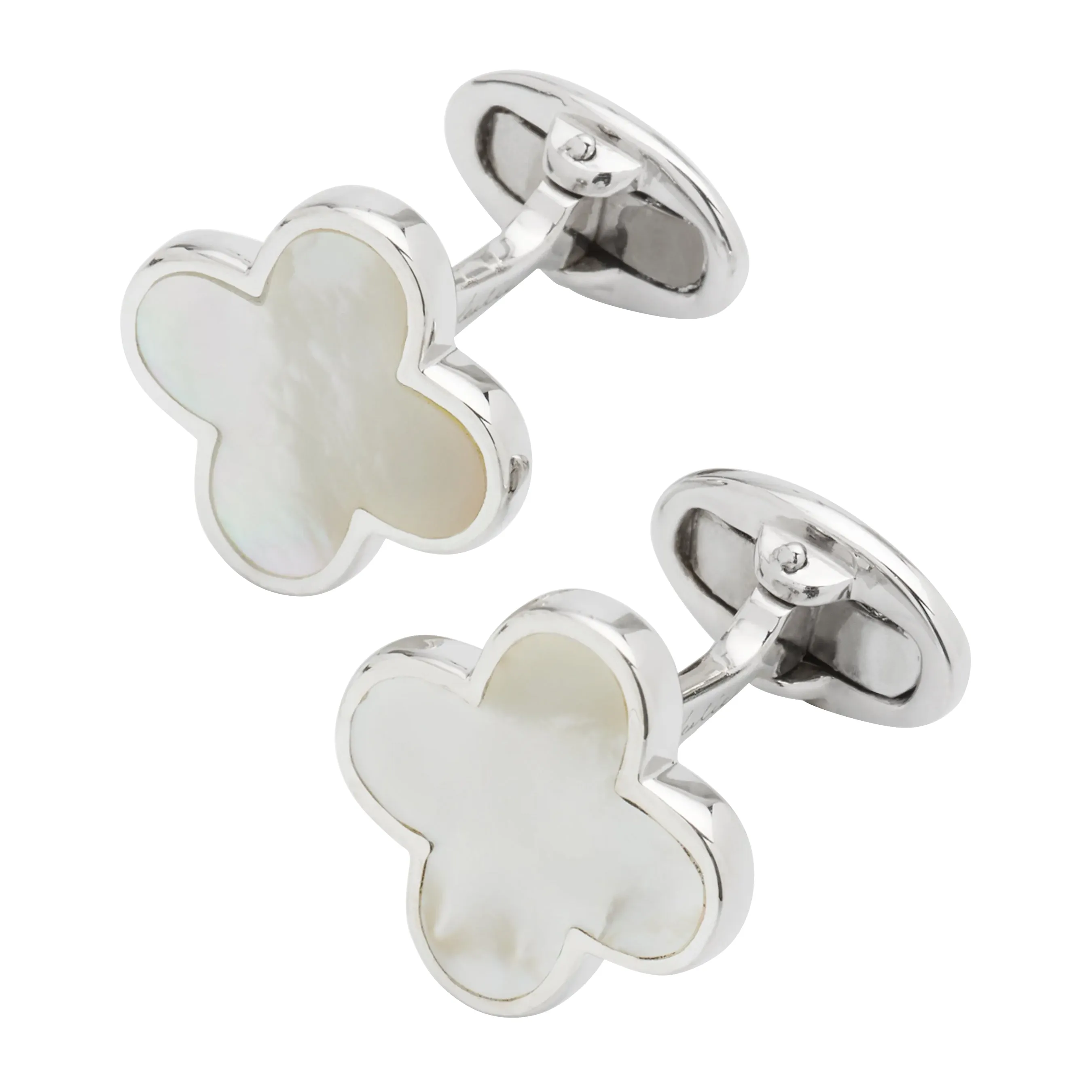 Four Leaf Clover Sterling Silver Cufflinks