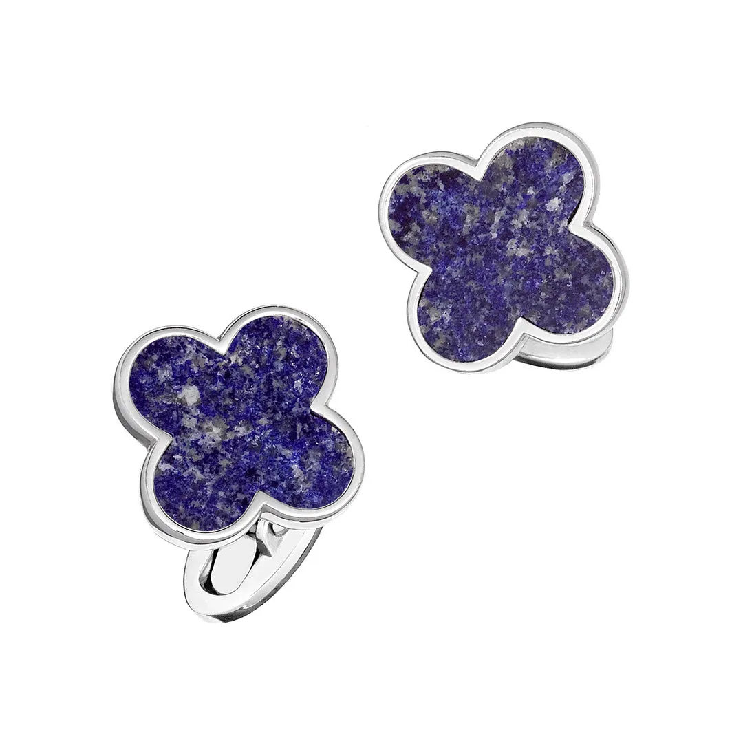 Four Leaf Clover Sterling Silver Cufflinks