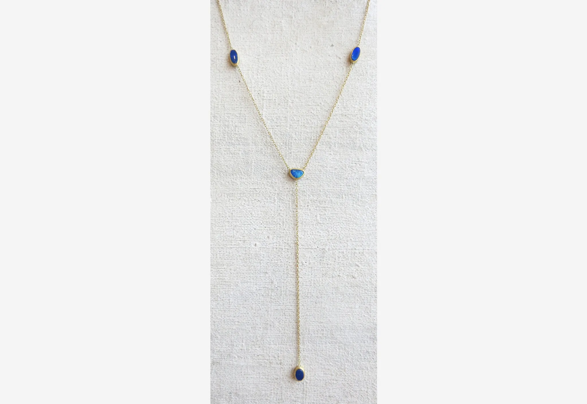 Four Opal Drop Necklace