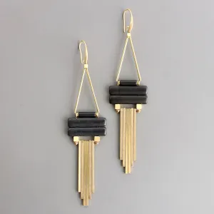 Geometric Brass Earrings