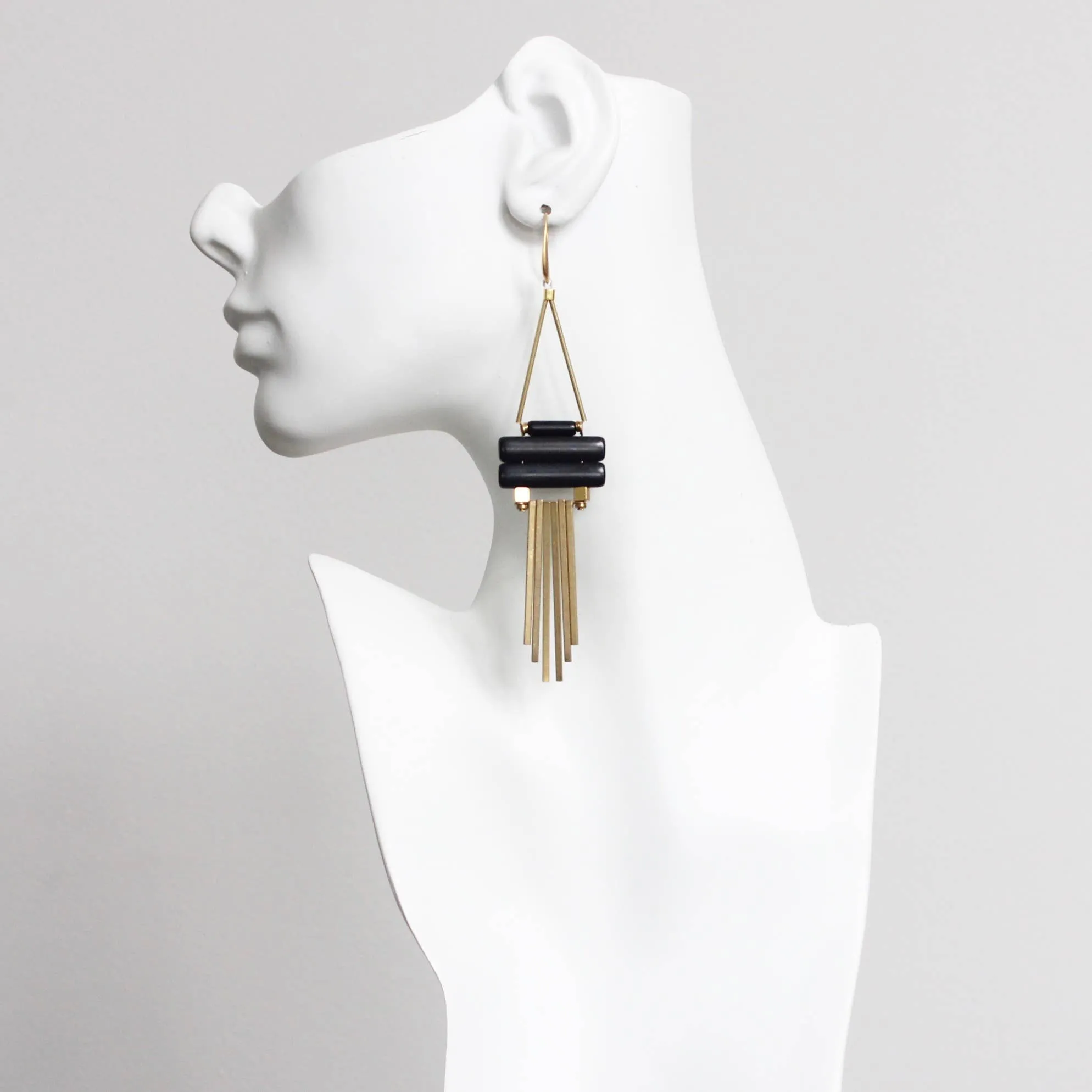 Geometric Brass Earrings