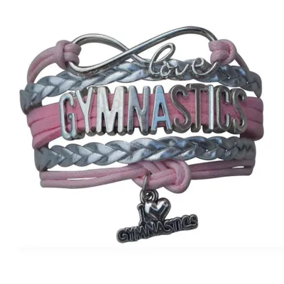 Girls Love Gymnastics Bracelet - Pick Colors