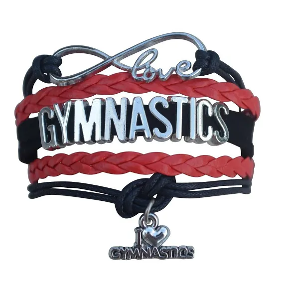 Girls Love Gymnastics Bracelet - Pick Colors