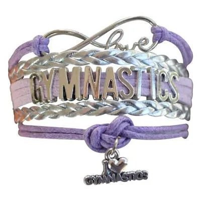 Girls Love Gymnastics Bracelet - Pick Colors