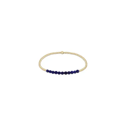 gold bliss 2mm bead bracelet - lapis by enewton