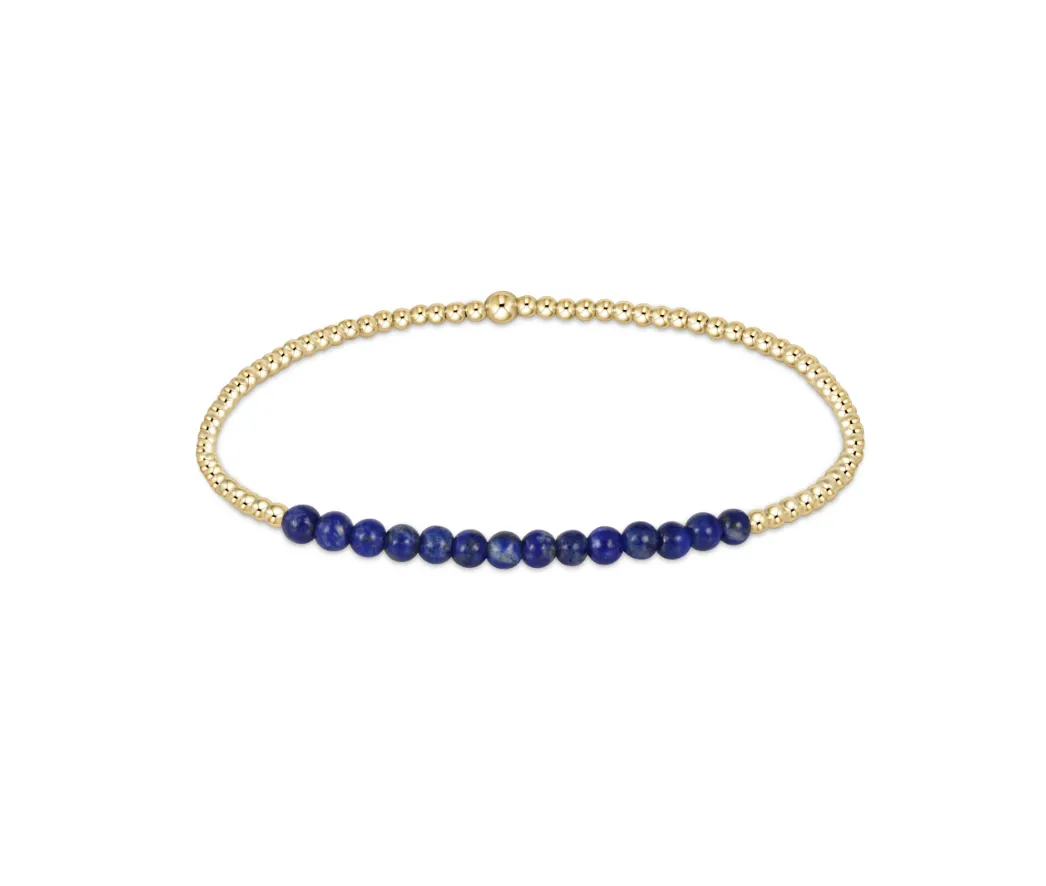 Gold Bliss Bead Bracelet - Lapis