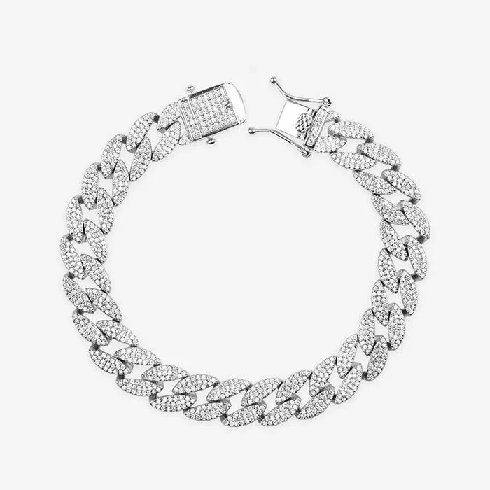 Havana Silver CZ Bracelet