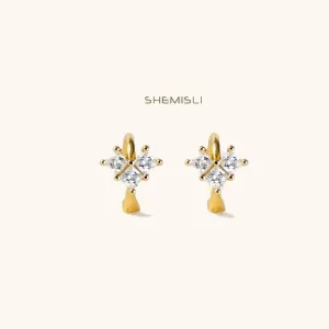 Heart CZ Cartilage Hoops, Gold, Silver SHEMISLI SH083