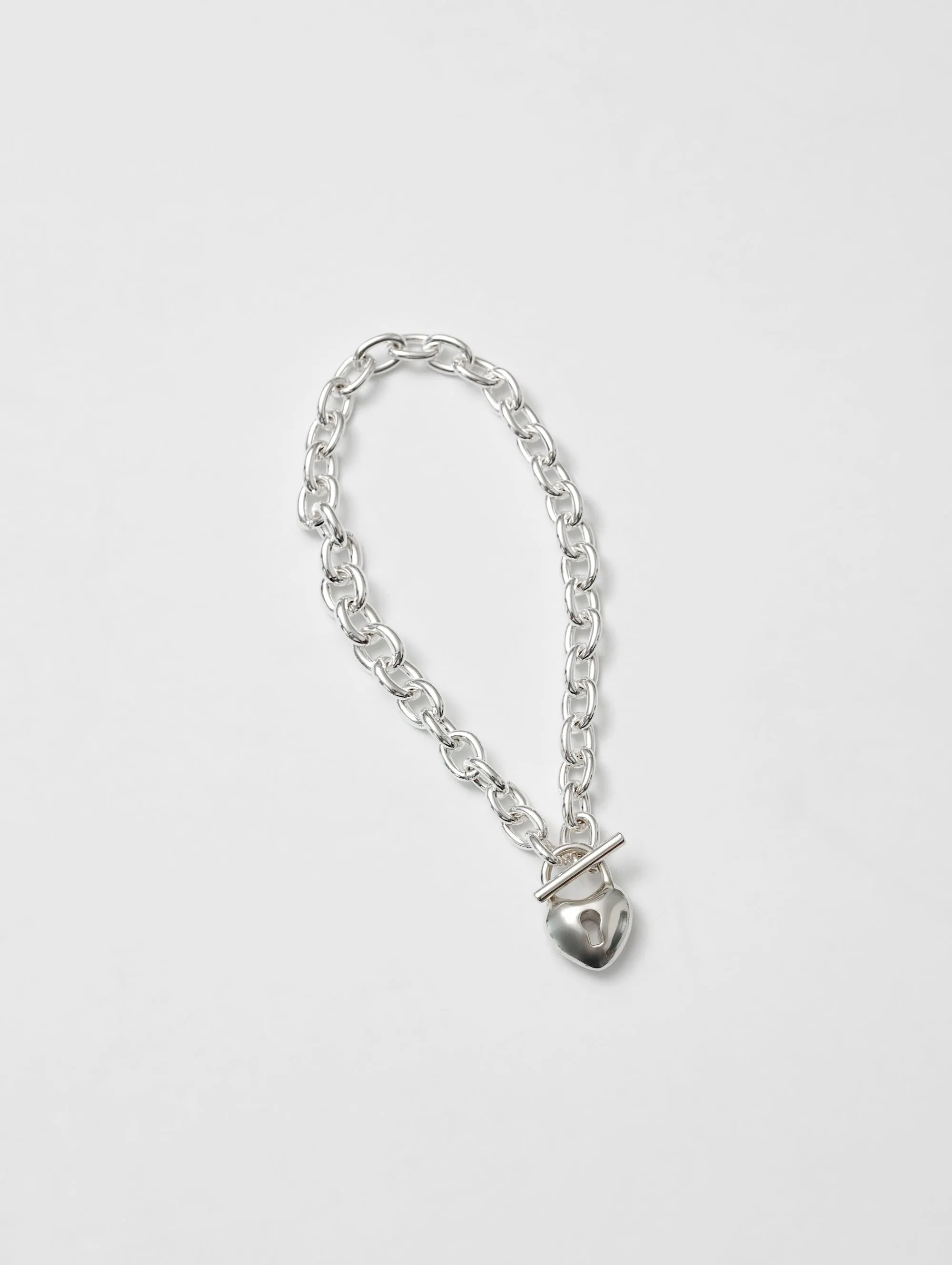 Heart Lock Bracelet in Sterling Silver