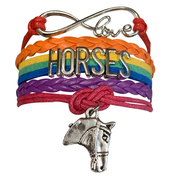 Horse Rainbow Charm Bracelet - Pick Charm