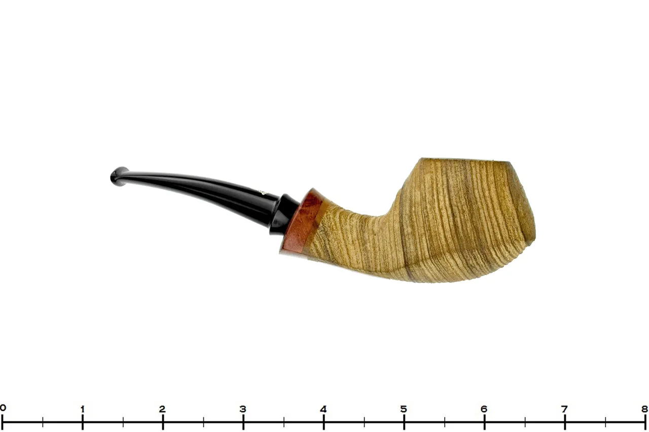 Il Duca Baron Bent Sandblast Olive Wood Volcano with Briar Estate Pipe