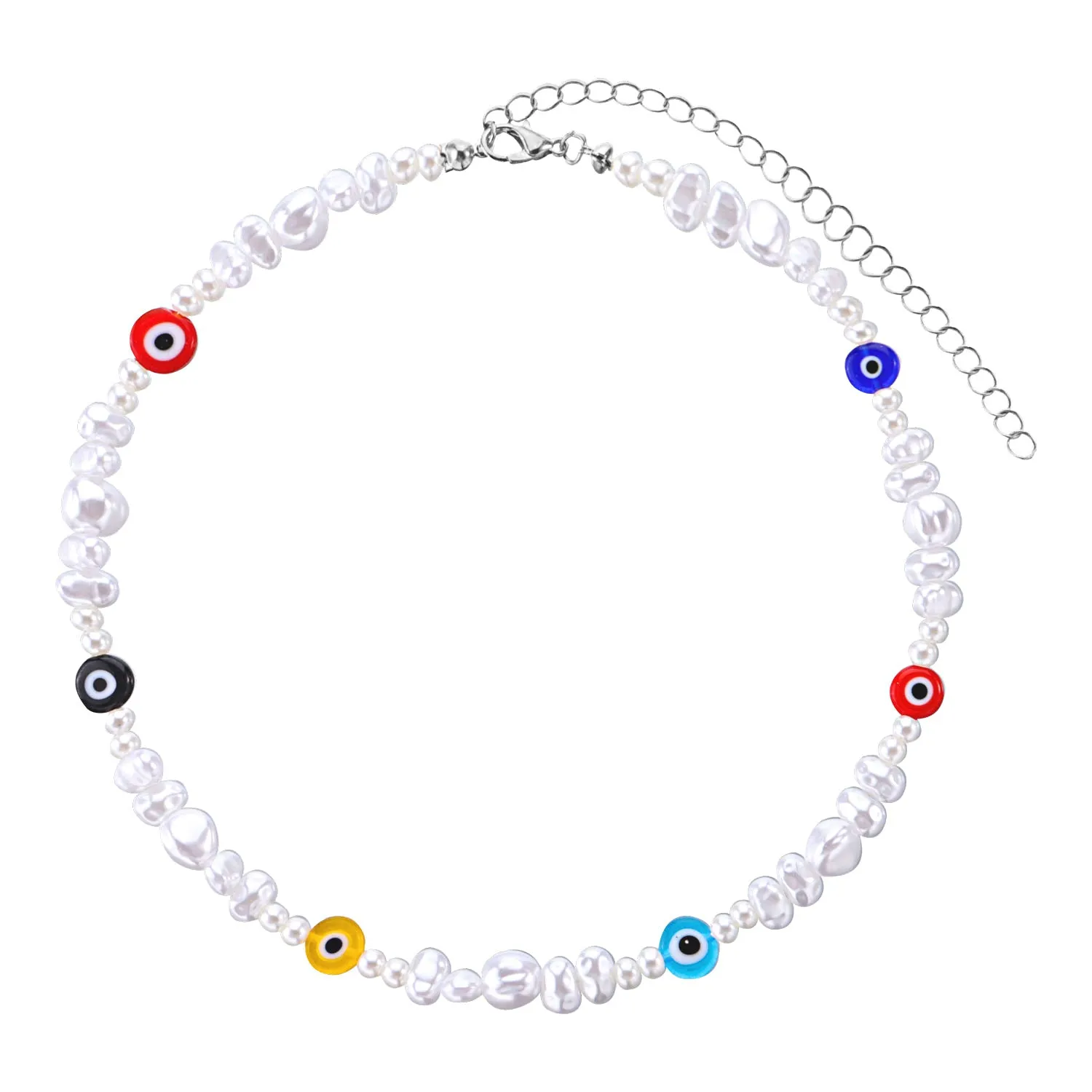 Irregular Shaped Pearl Eye Necklace For Women