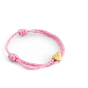 JBØRN Nylon Cord Bracelet with Heart Pendant | Personalisable