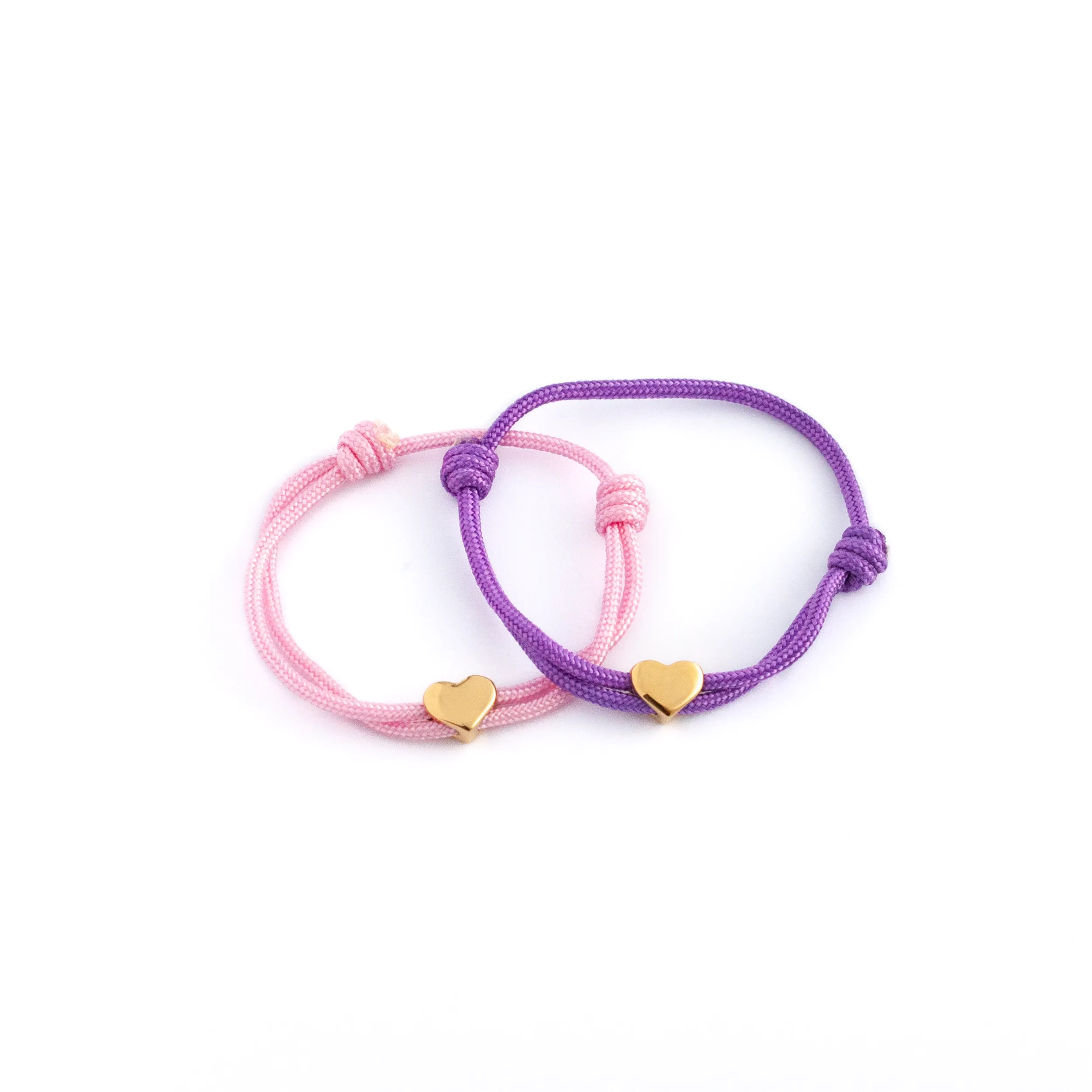 JBØRN Nylon Cord Bracelet with Heart Pendant | Personalisable