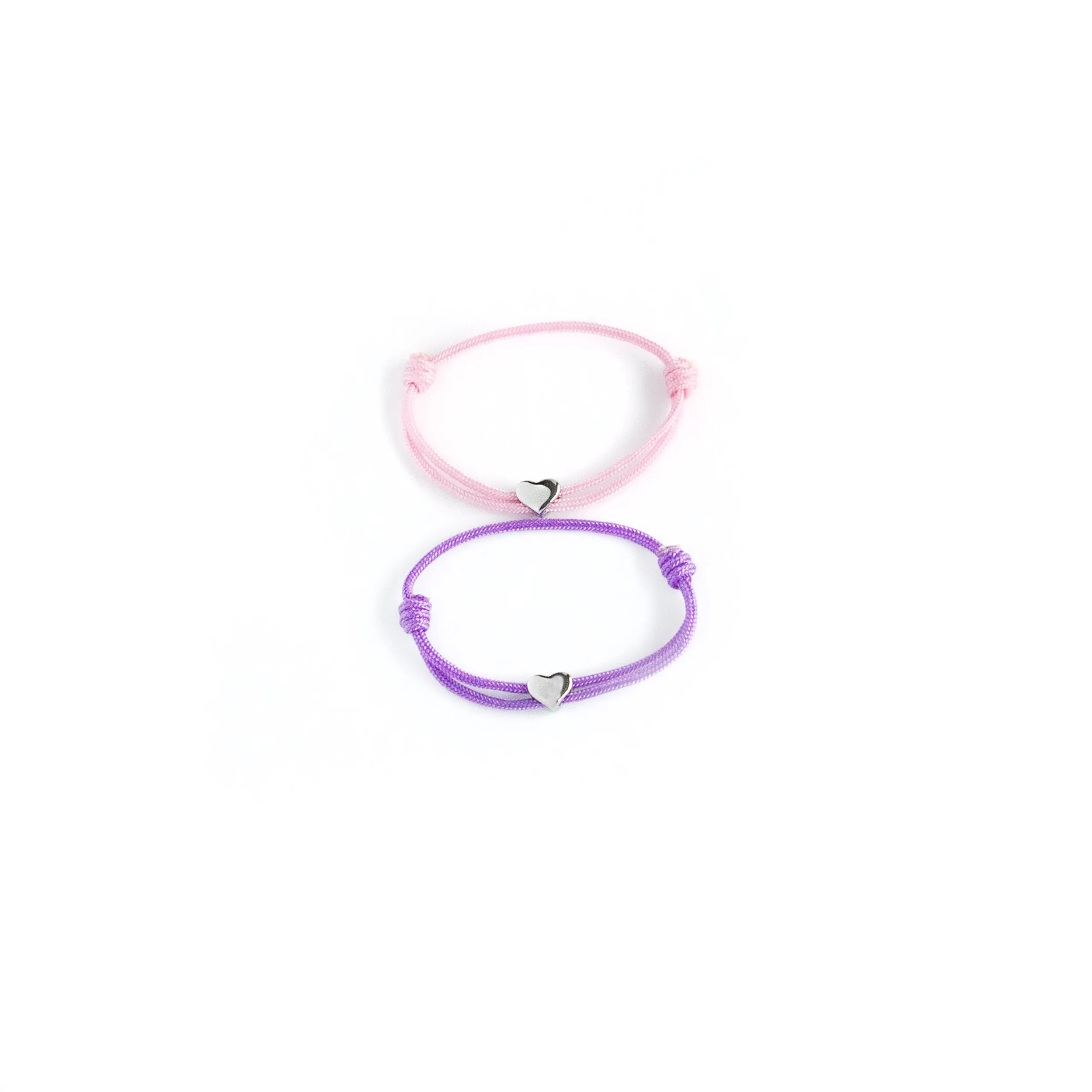 JBØRN Nylon Cord Bracelet with Heart Pendant | Personalisable