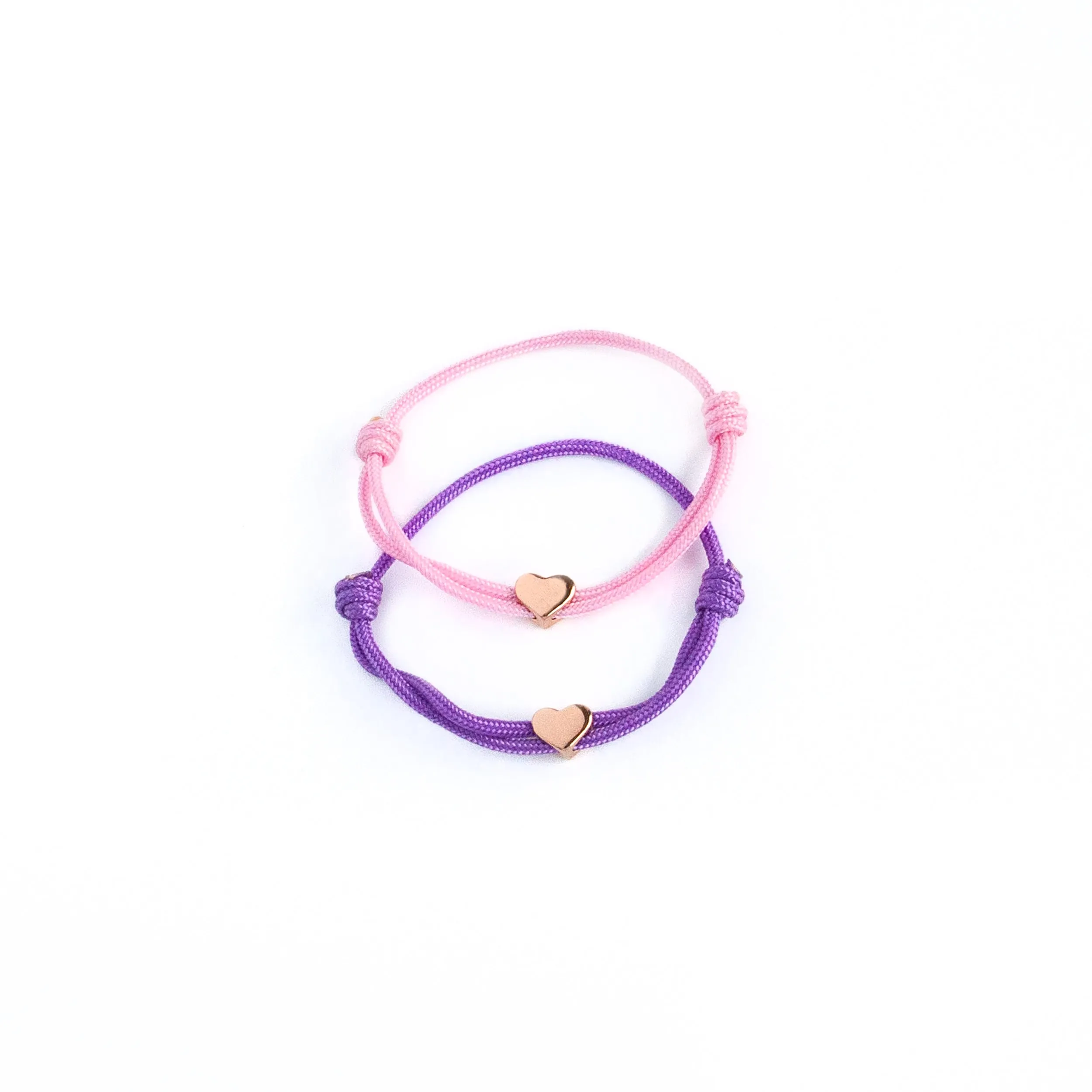 JBØRN Nylon Cord Bracelet with Heart Pendant | Personalisable