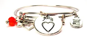 July Circle Expandable Bangle Bracelet Set