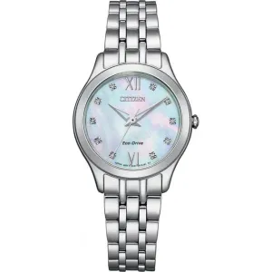 Ladies Eco-Drive Silhouette Diamond Bracelet Watch EM1010-51D